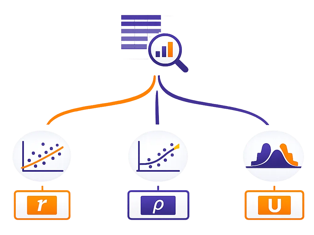 Schemat wyboru testu statystycznego do pracy dyplomowej.