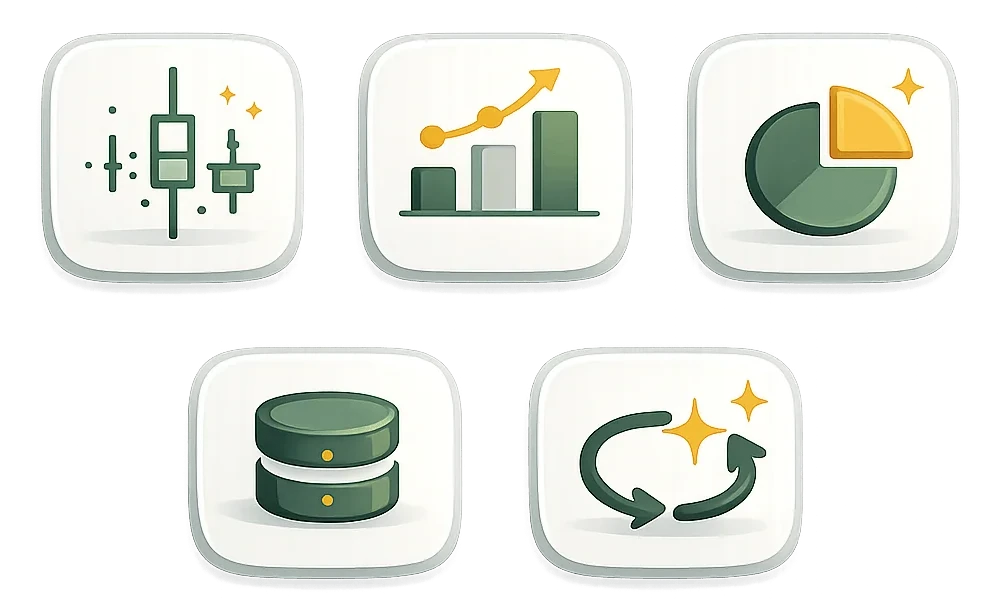 Ikonografika specjalizacji: statystyka, wizualizacje, baza danych i automatyzacje w jednym układzie.